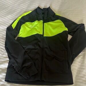 Nike Dark Grey and Bright Yellow Sports Jacket